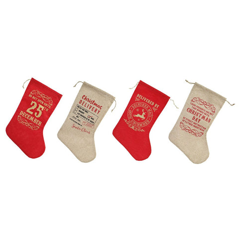 Christmas Character Motif Stocking Asst