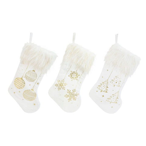 Deluxe Cream and Gold Foil Stocking Asst