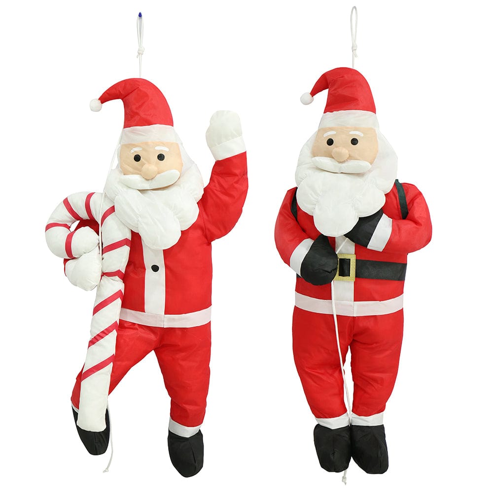 Nylon Santa with Rope or Candy Cane 2 Asst (120cm)