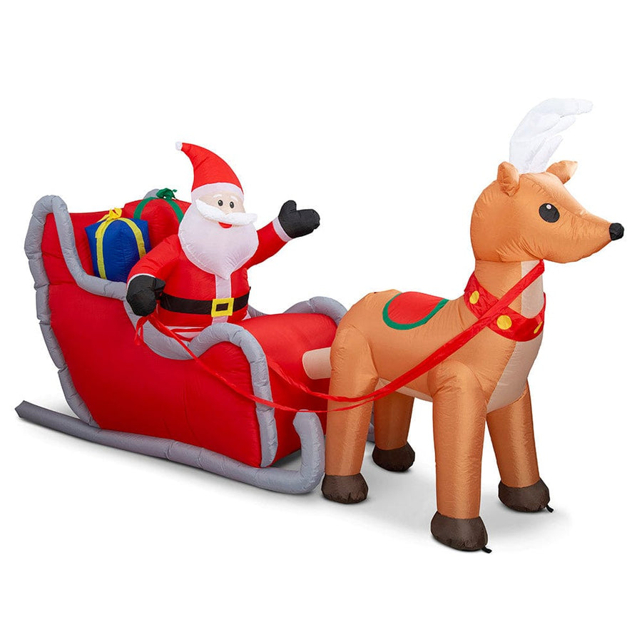 Inflatable Jumbo Santa Sleigh with Reindeer (300cm)