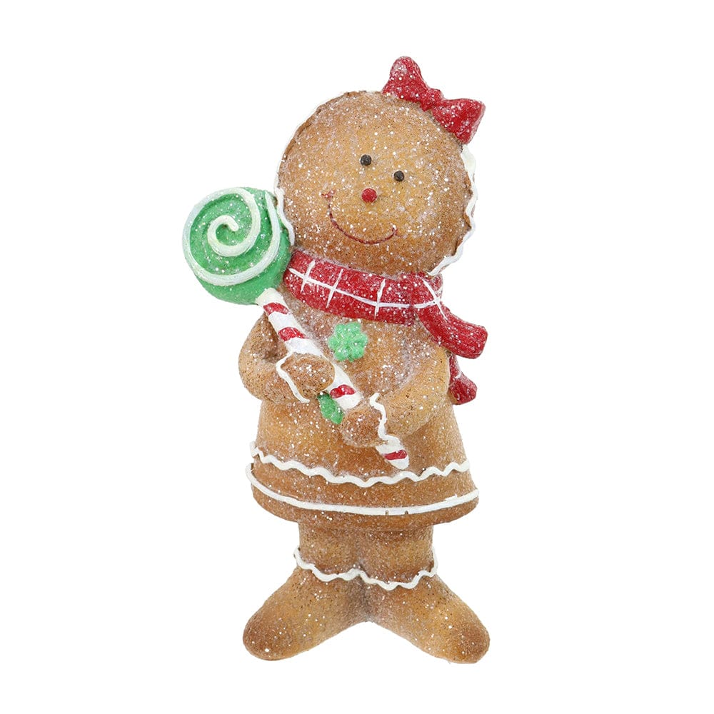 Iced Gingerbread Ceramic Figurine Asst (20cm)