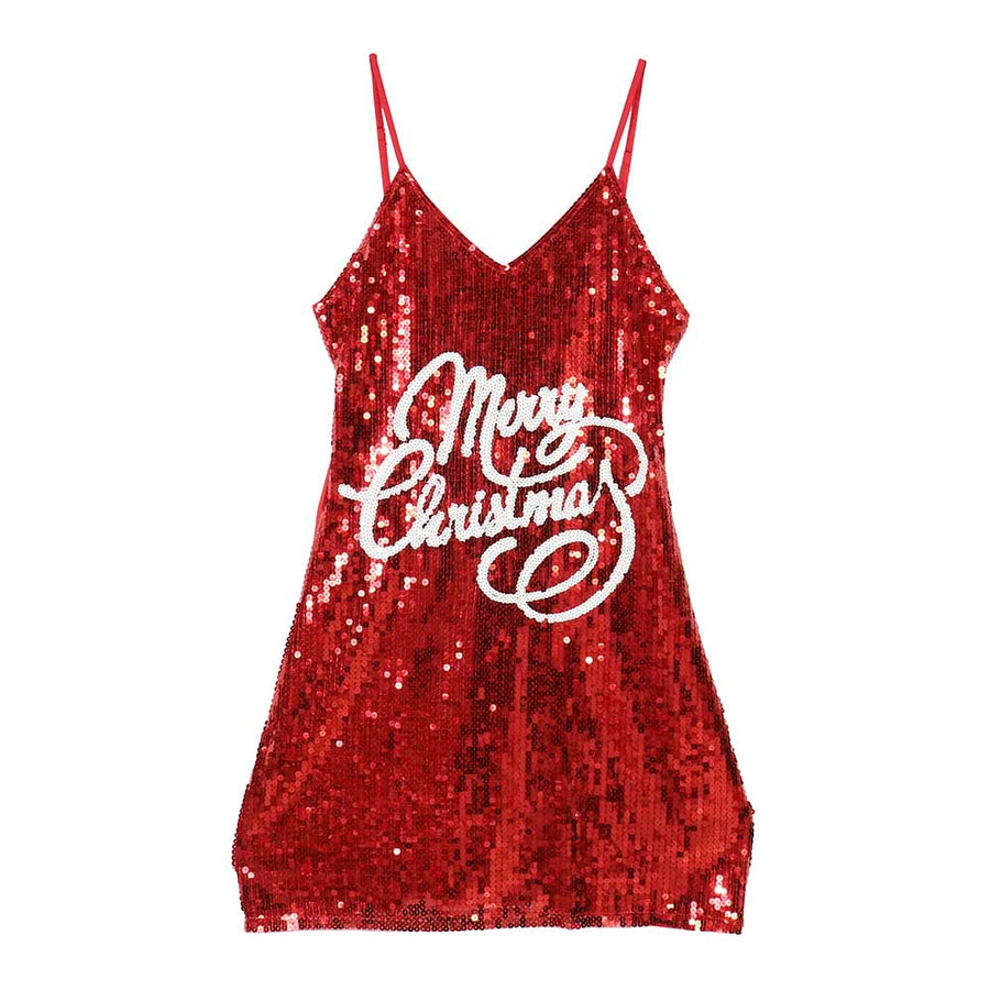 Merry Christmas Sequins Dress