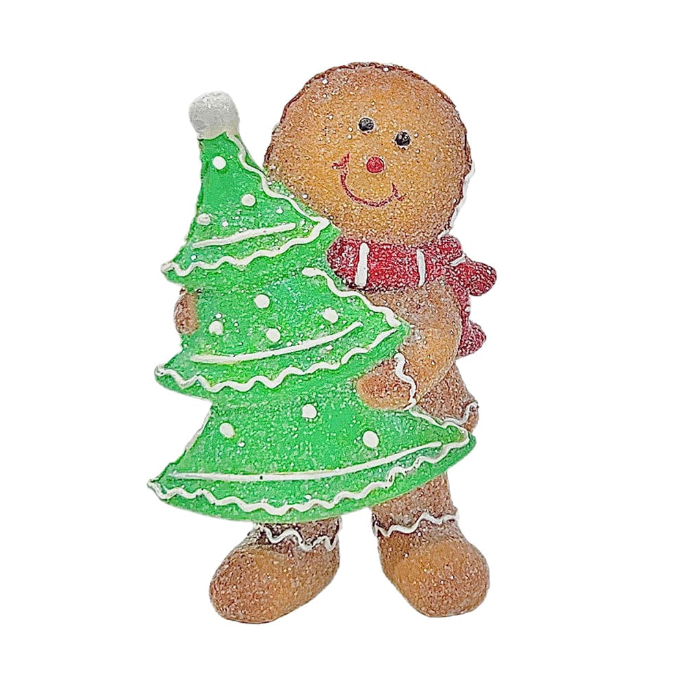 Iced Gingerbread Ceramic Figurine Asst (20cm)