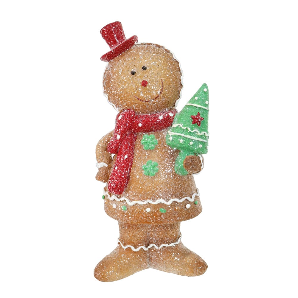 Iced Gingerbread Ceramic Figurine Asst (20cm)