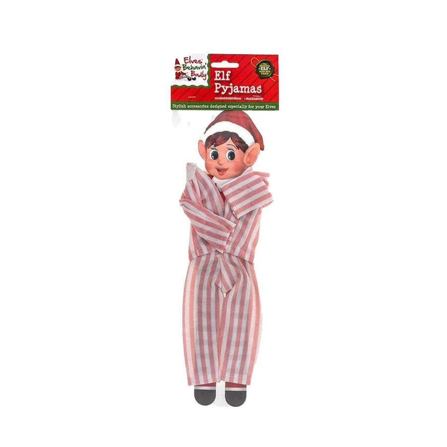 Elves Behaving Badly Elf Striped Pyjamas