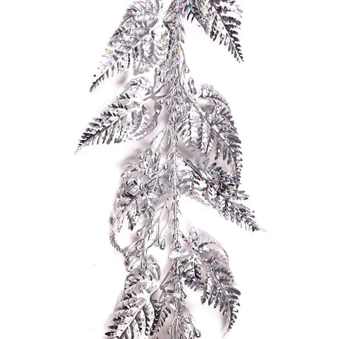 Silver Leaf Garland (153cm)