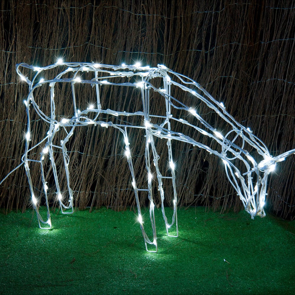 LED Solar Standing or Feeding Reindeer