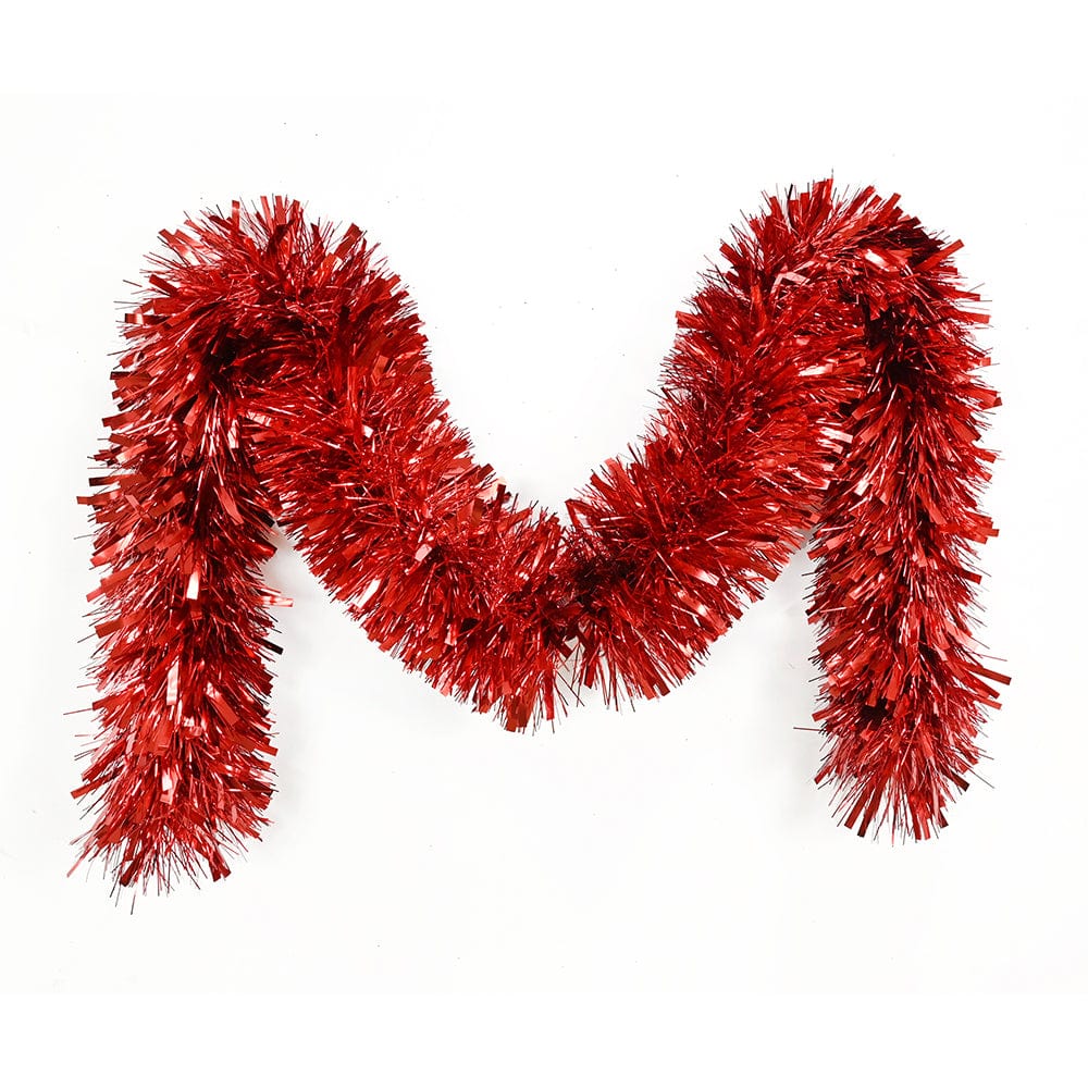 Chunky Mixed Cut Red Tinsel (2m)