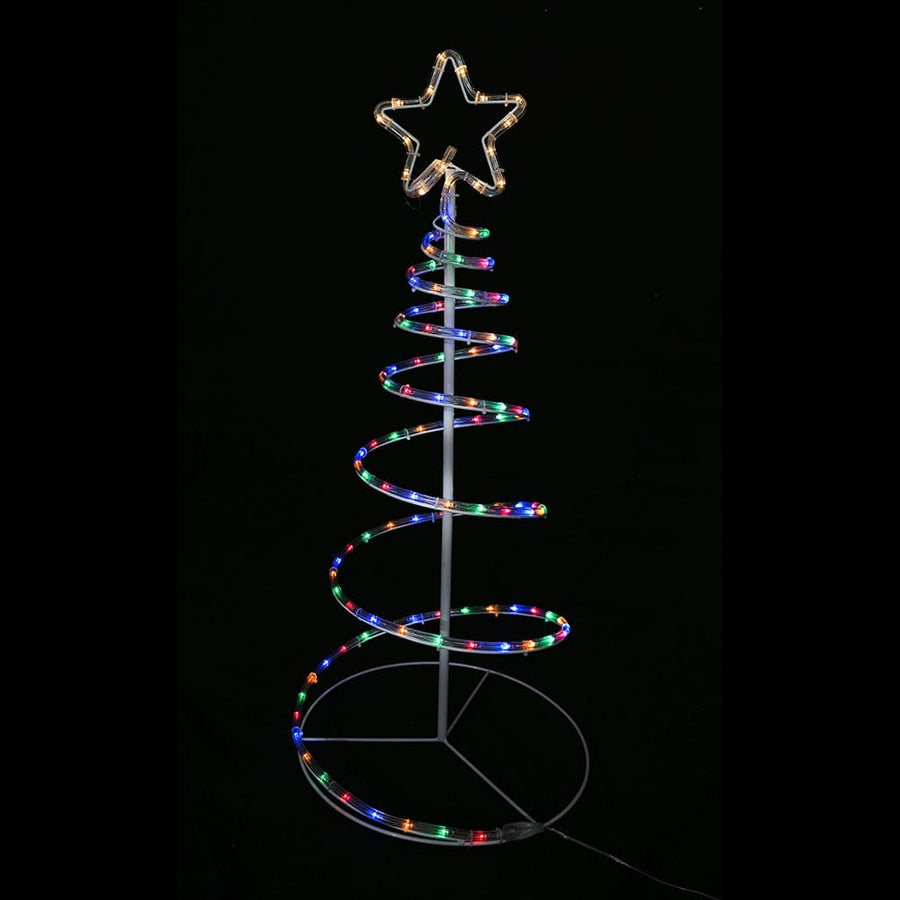 Solar Multi Spiral Ropelight Tree (90cm)