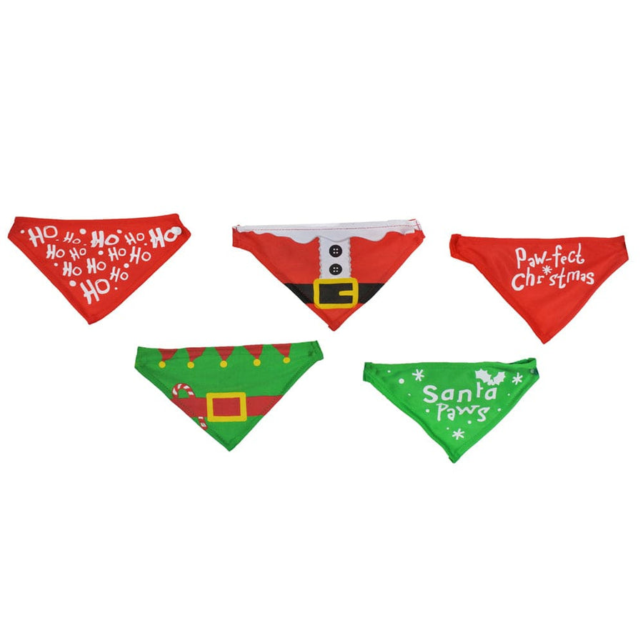 Christmas Pet Bandana 5 Asst