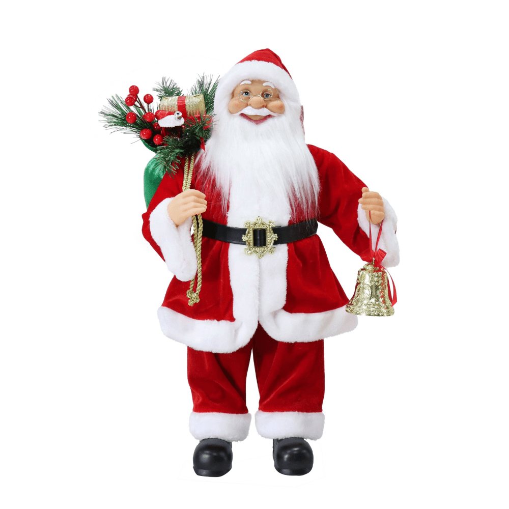 Red Velvet Santa Figurine Asst (60cm)