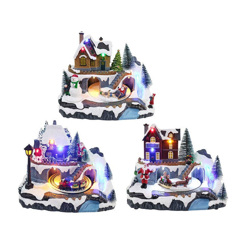 LED Musical Christmas House Asst USB