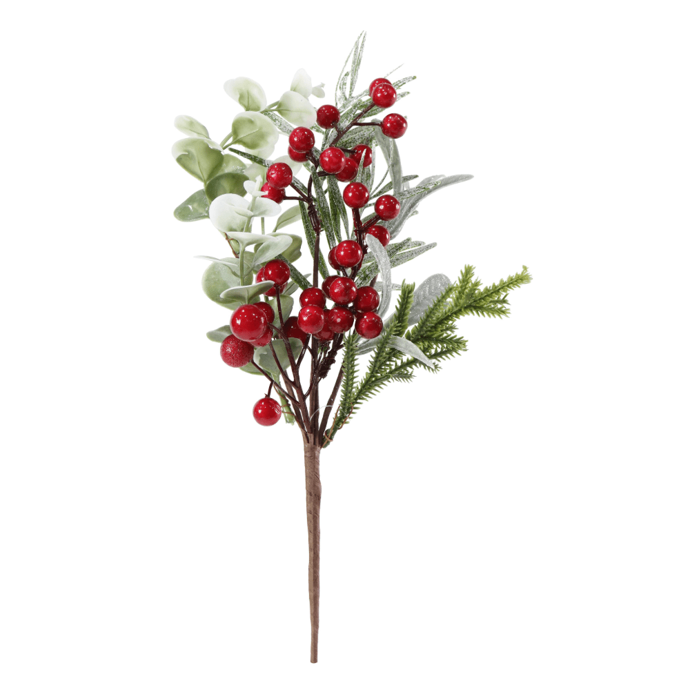 Foliage Berry Pick with Bell Asst (32cm)