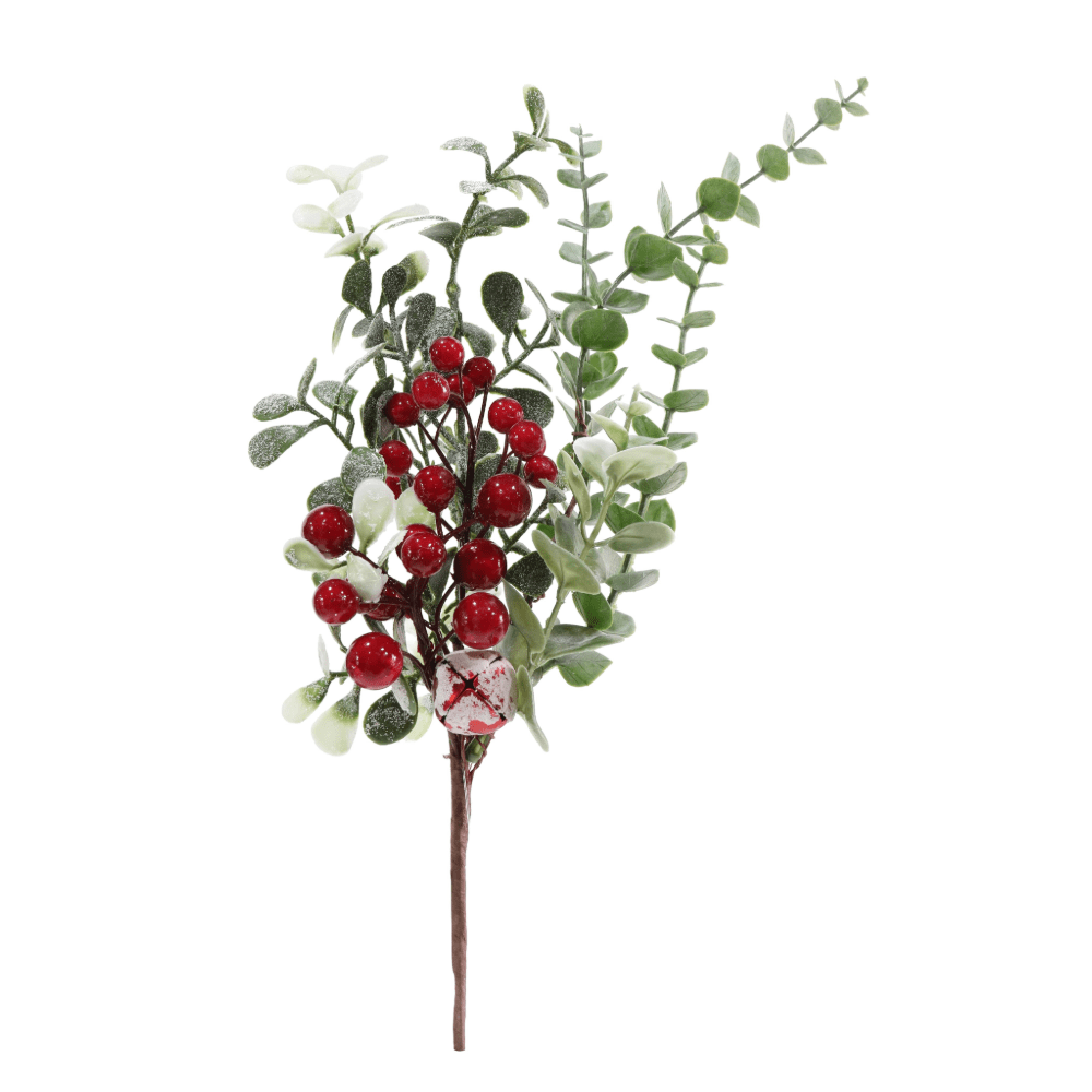 Foliage Berry Pick with Bell Asst (32cm)