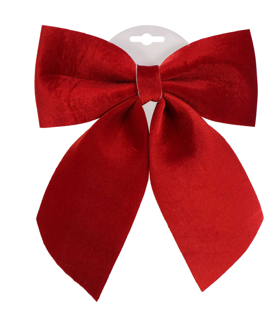 Red Velvet Bow with Hanger (29x40cm)