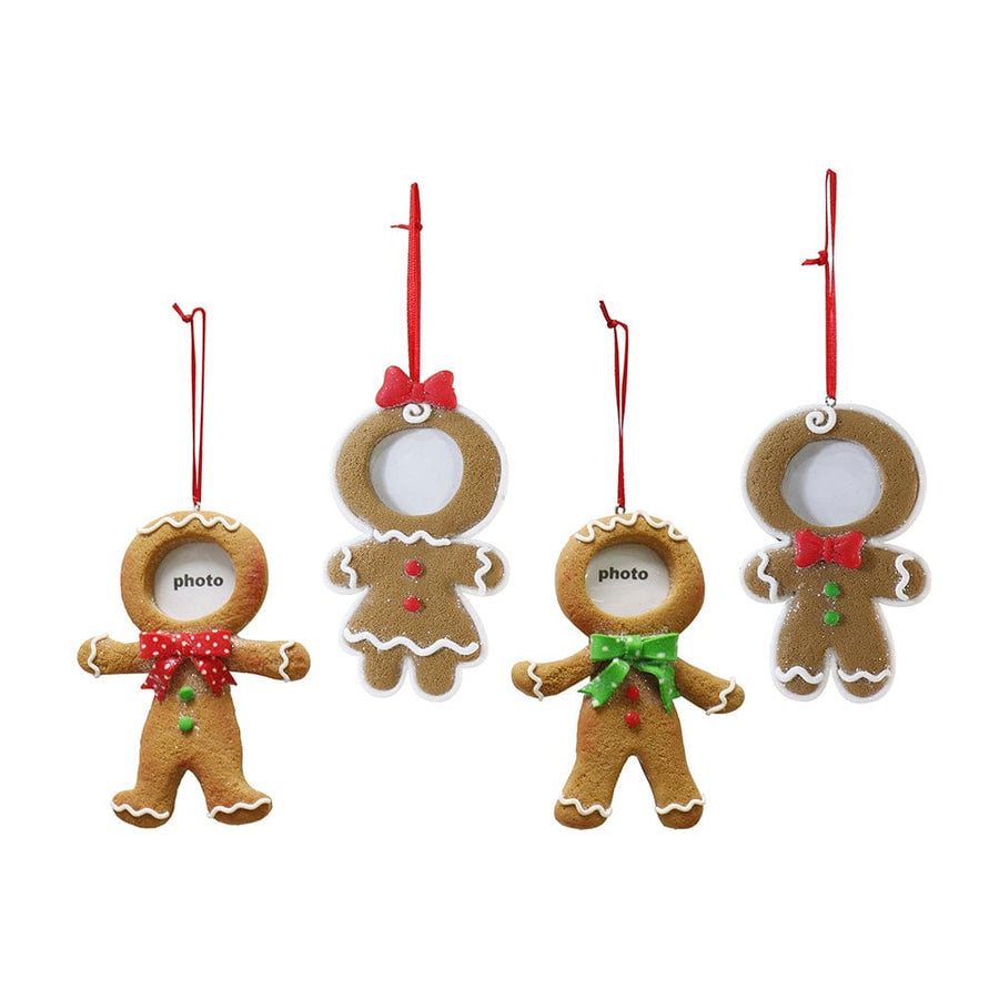 Hanging Gingerbread Photo Ornament Asst