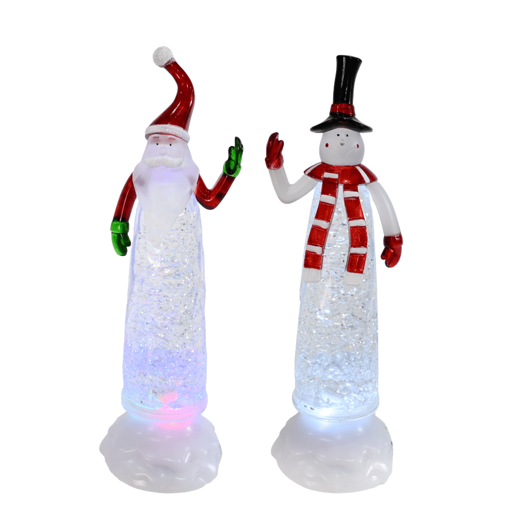 Glitter Swirl Slender Santa or Snowman USB