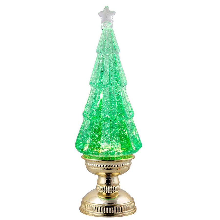 Glitter Swirl Lux Light Up Tree Asst USB