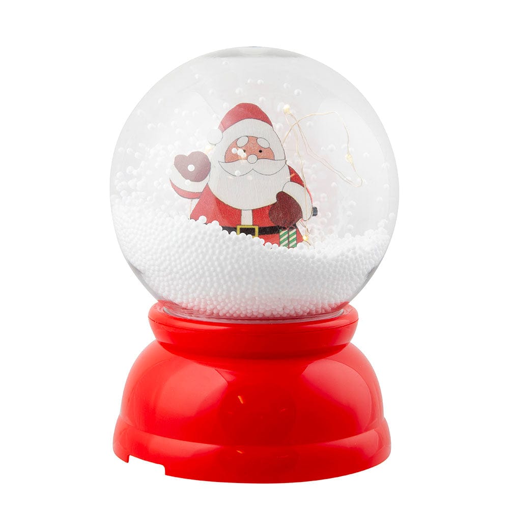 LED MDF Music Snowing Globe Scene Asst