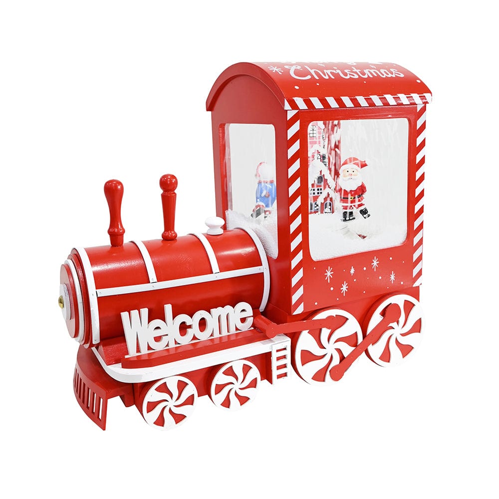 LED Musical Snowing Animated Candy Train