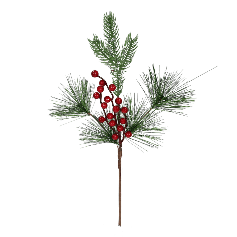 Snowy Pine Berries Pick Asst (49cm)