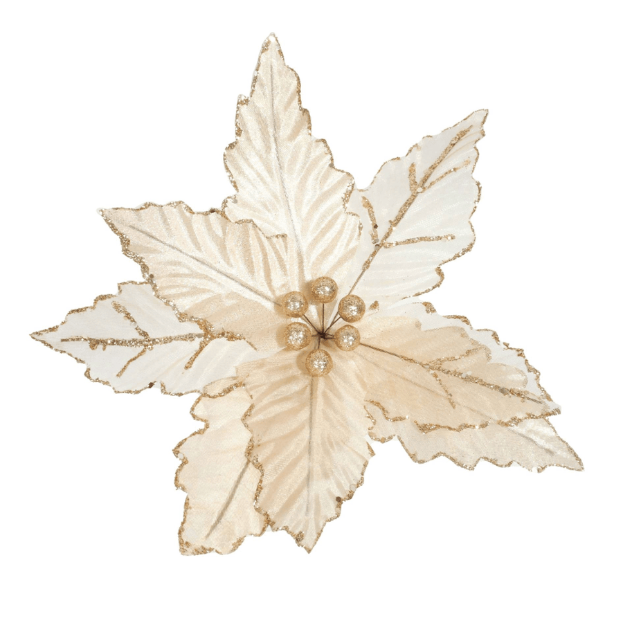 Blush Poinsettia Clip Asst