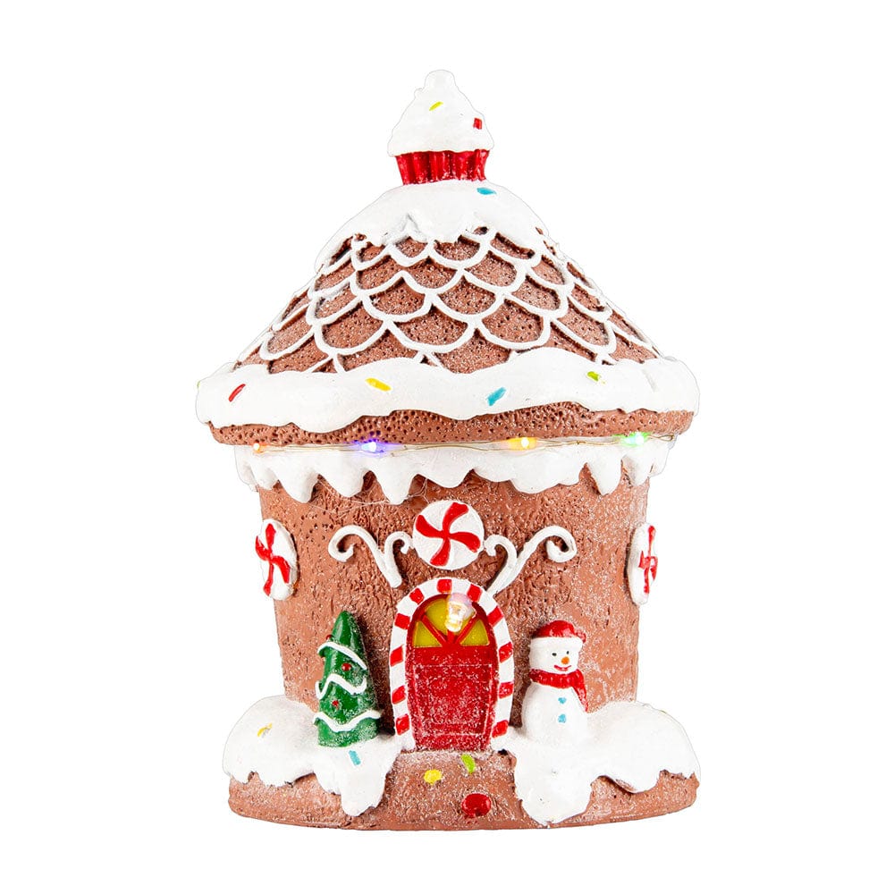 LED Gingerbread Ice Cream House Asst