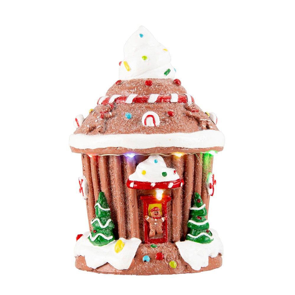 LED Gingerbread Ice Cream House Asst