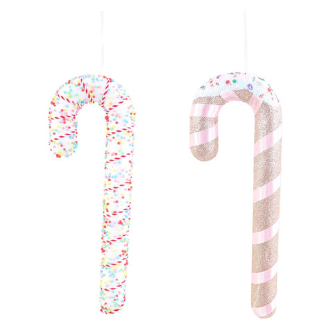 Pink Sprinkles Candycane Asst (33cm)