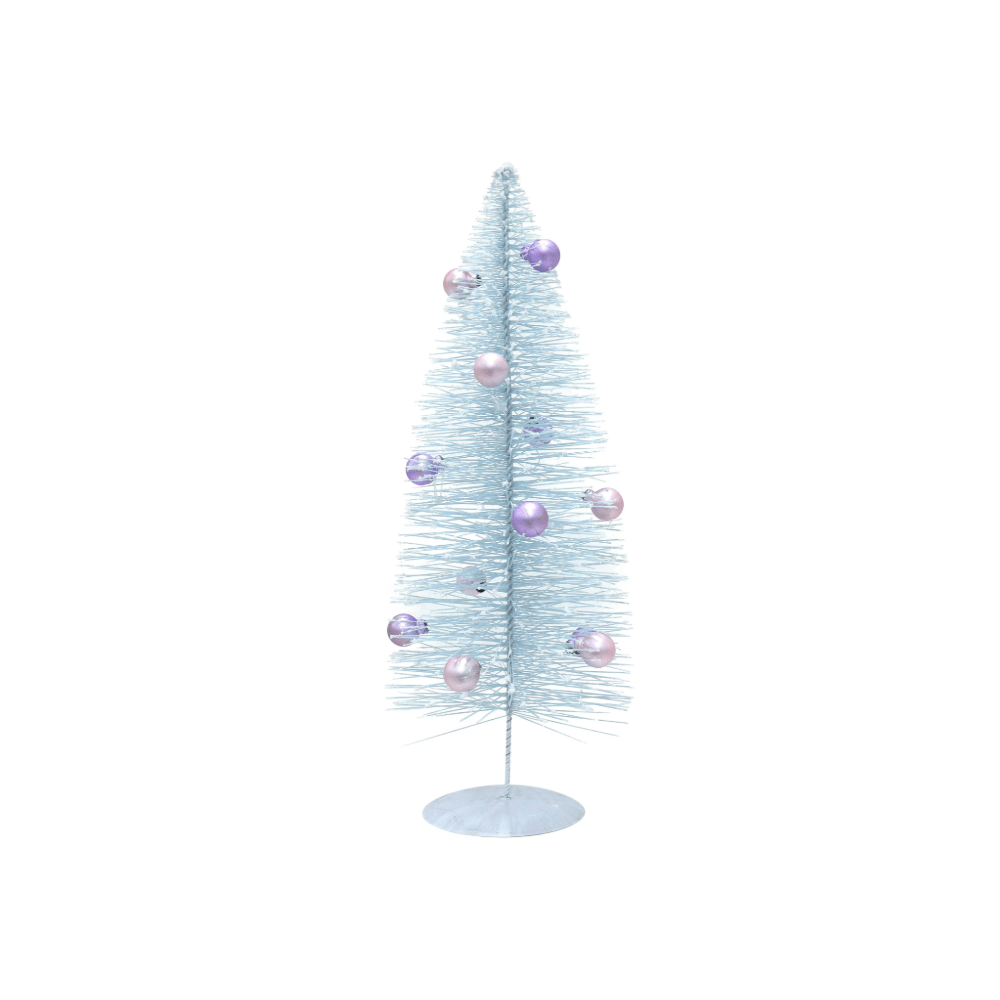 Snowy Pastel Tree with Pearls Asst