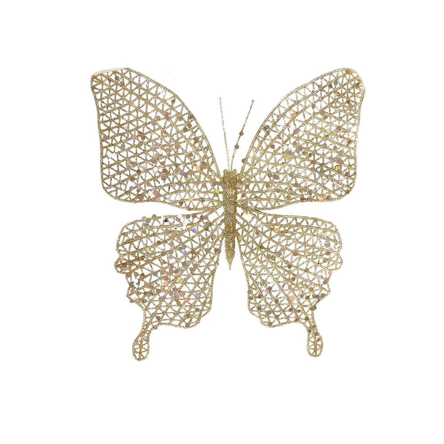 Glitter Butterfly Clip Gold