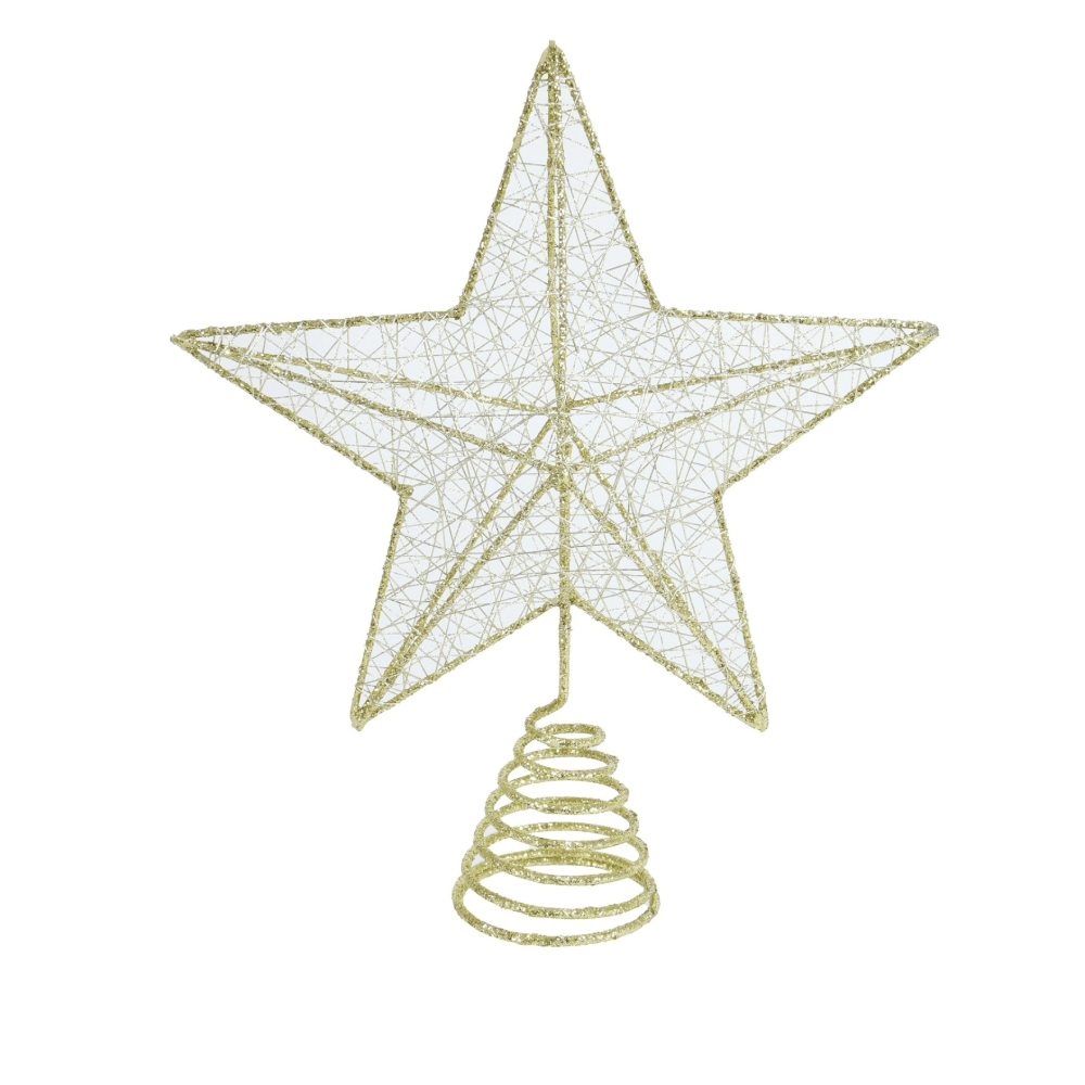 Glitter Wire Star Topper Asst