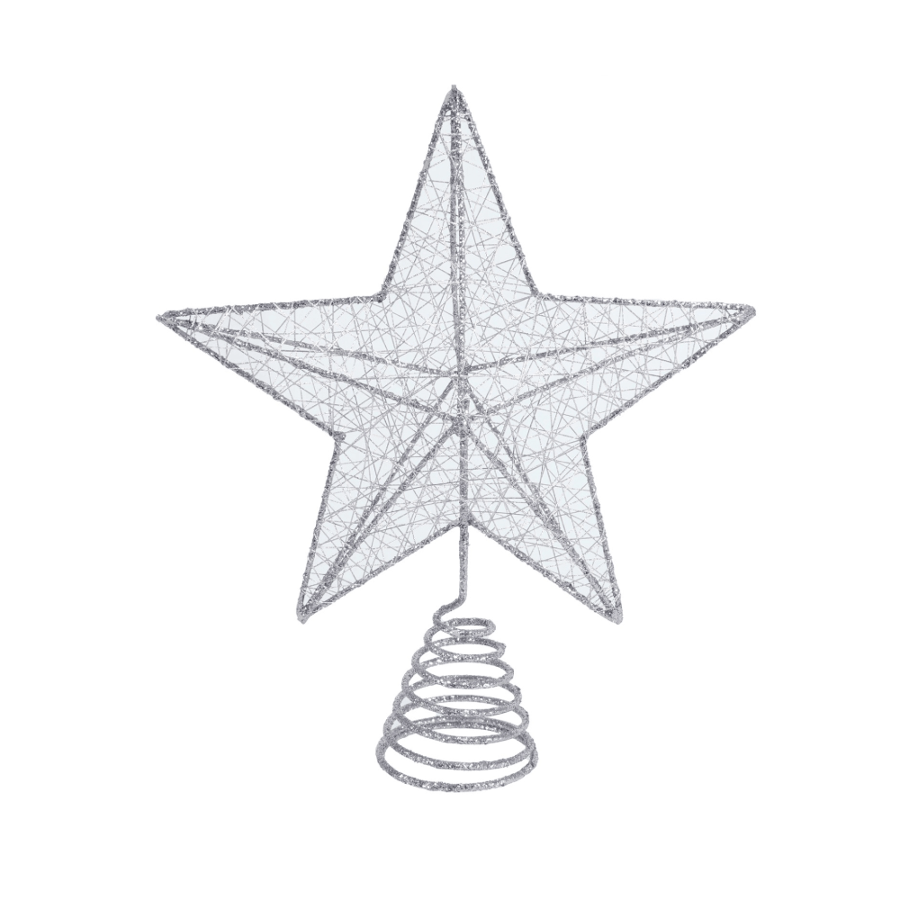 Glitter Wire Star Topper Asst