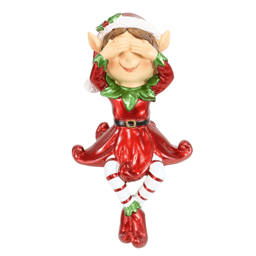 Elf Resin Stocking Holder Asst