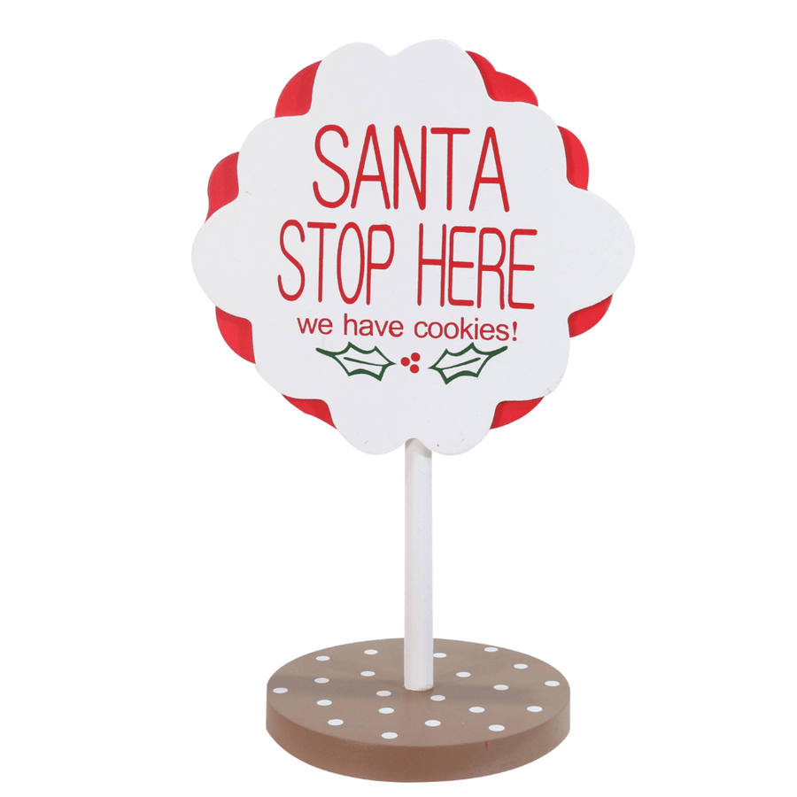 Santa Stop Table Sign Asst