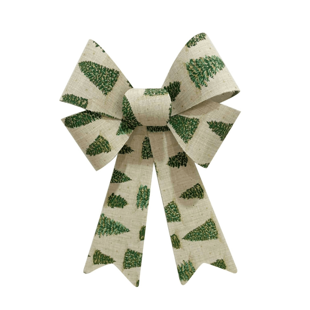 Natural Country Bow Printed Asst