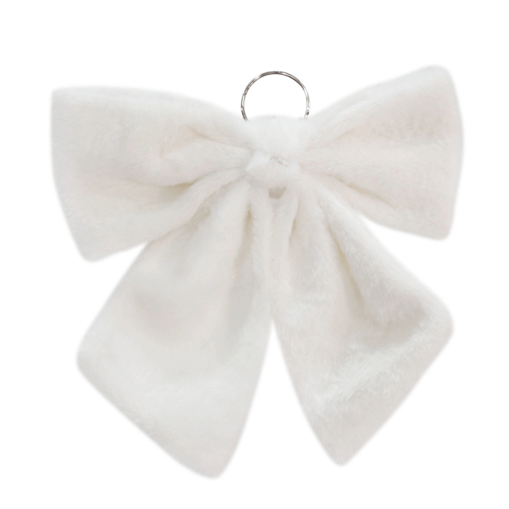 White Snowfleece Bow Asst