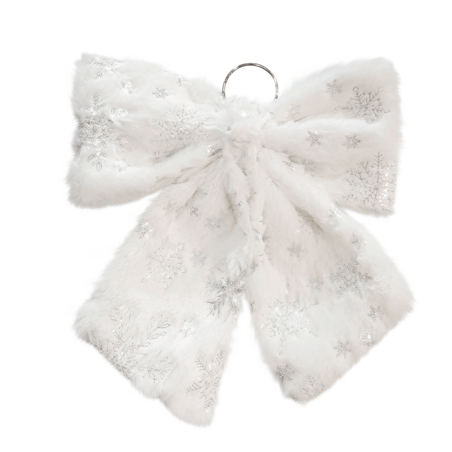 White Snowfleece Bow Asst