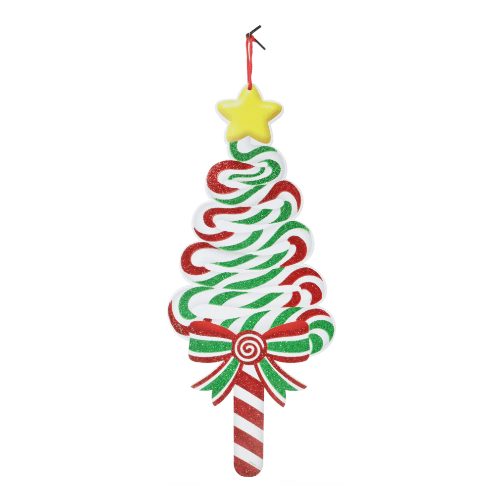 Hanging Candycane Plaque Asst