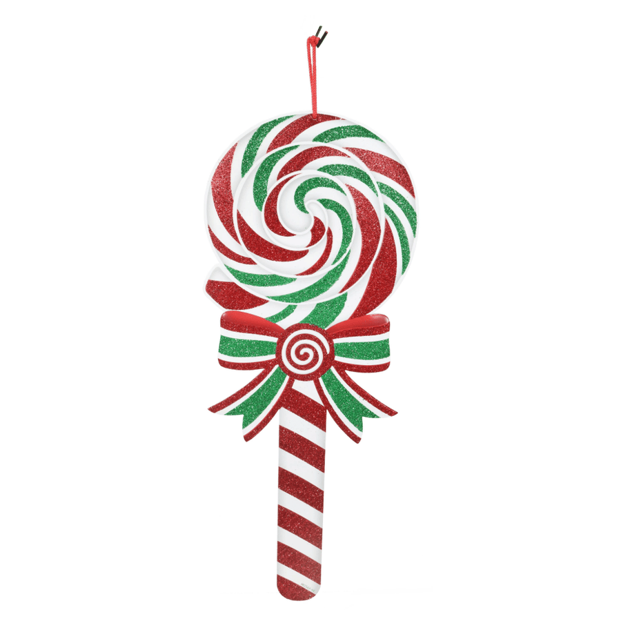 Hanging Candycane Plaque Asst