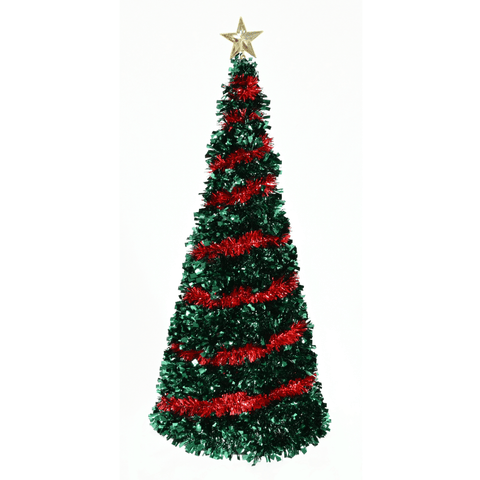 Tinsel Cone Tree With Star