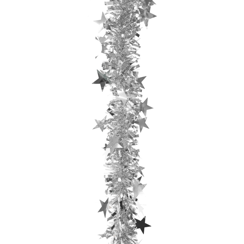 Wide Diecut Stars Tinsel Asst (2m)