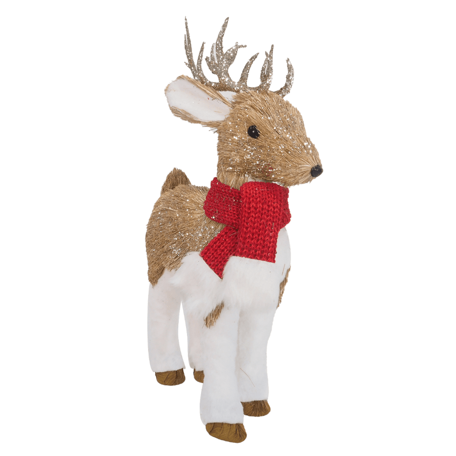 Standing Reindeer with Red Scarf (45cm)