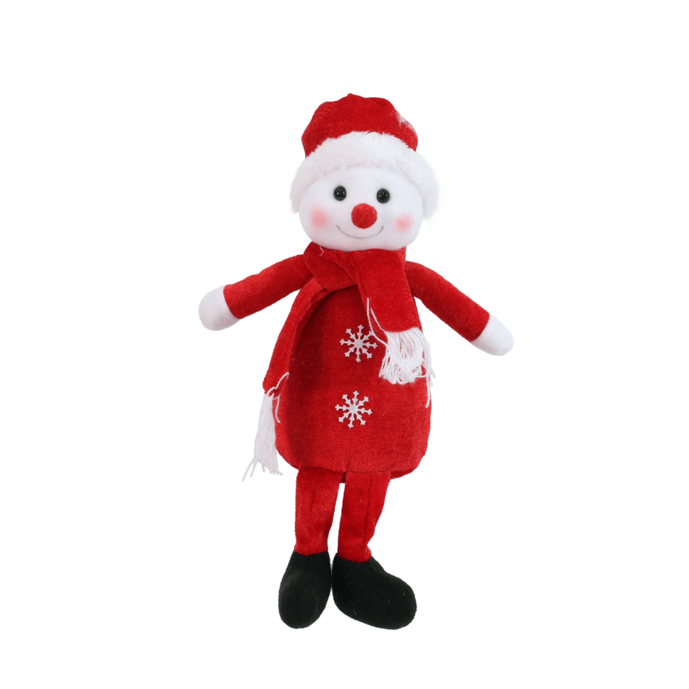 Christmas Red and White Snow Figurine Asst