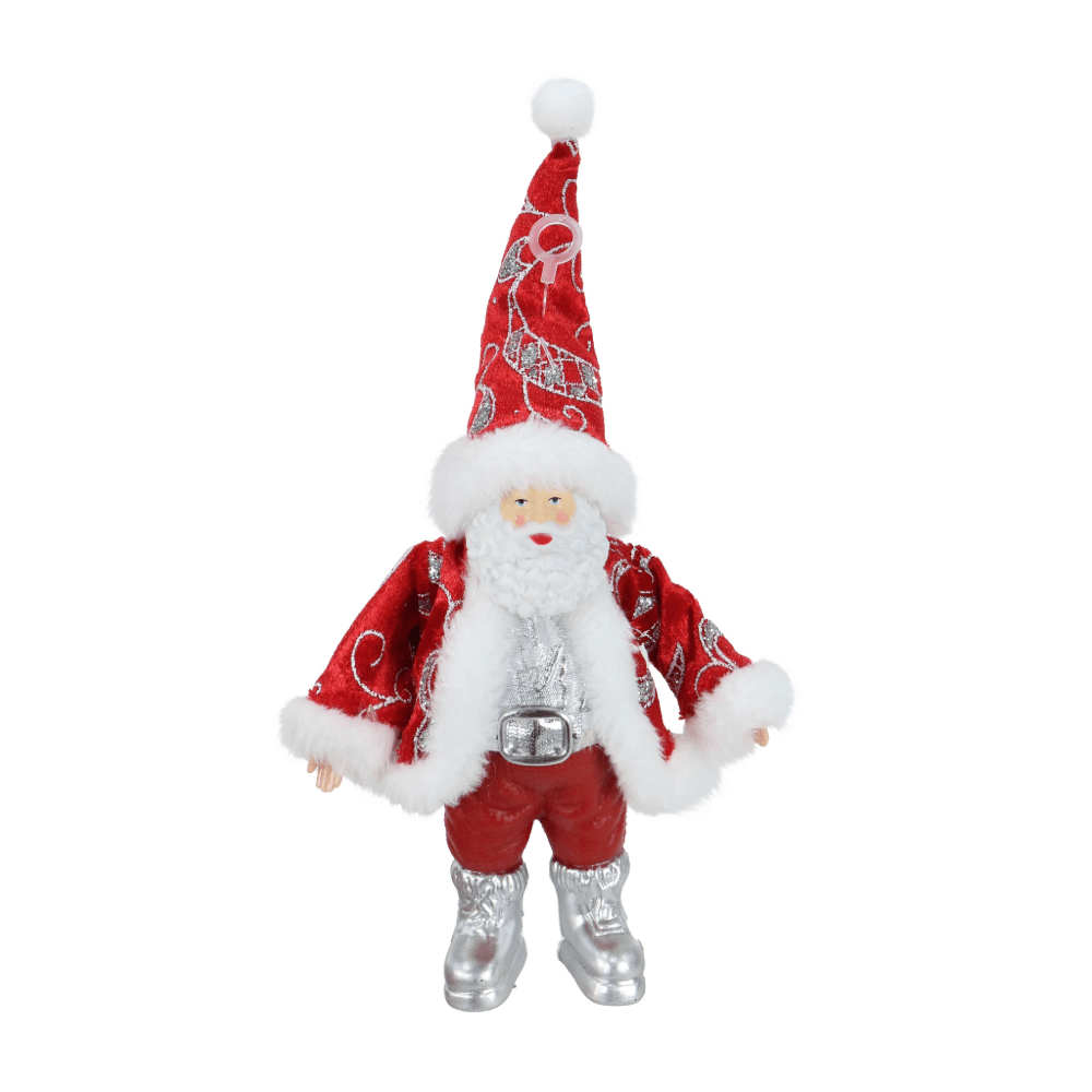 Mini Standing Glitzy Santa Asst (18cm)