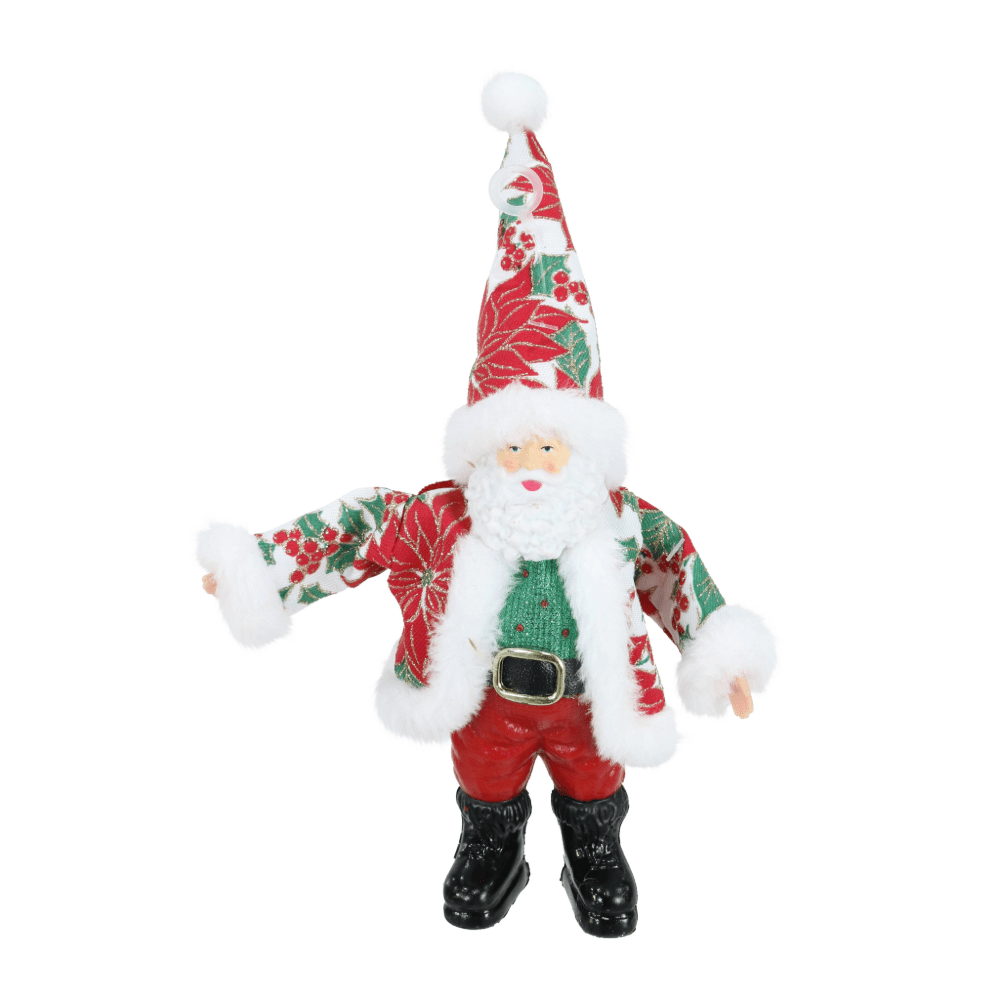 Mini Standing Glitzy Santa Asst (18cm)