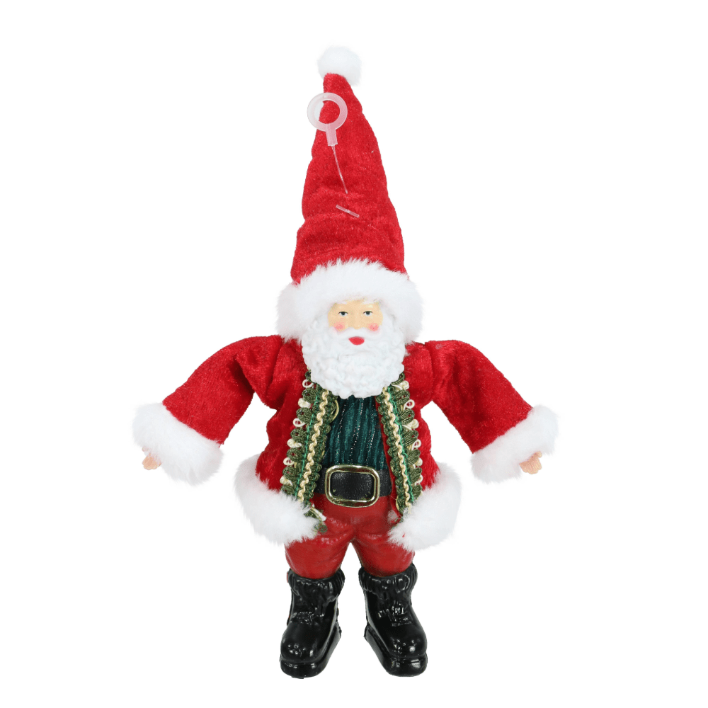 Mini Standing Glitzy Santa Asst (18cm)