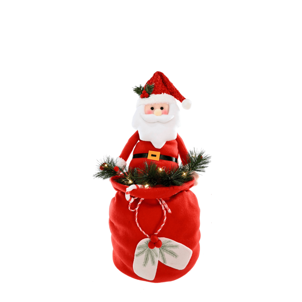 Light Up Santa In Sack Extendable (40-60cm)