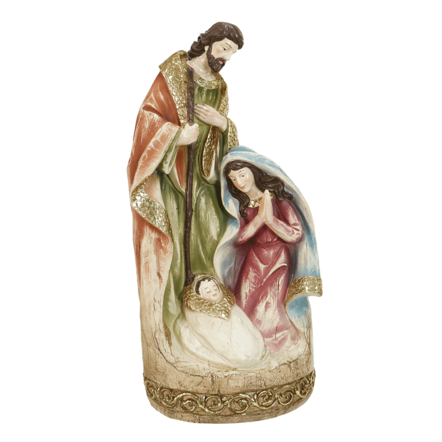 Gold Resin Nativity Scene Luxury