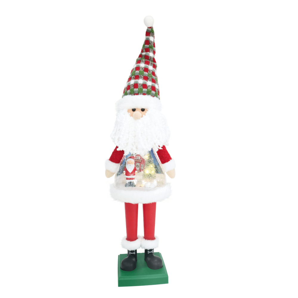 Musical n Light Up Santa with Belly Scene USB (60cm)